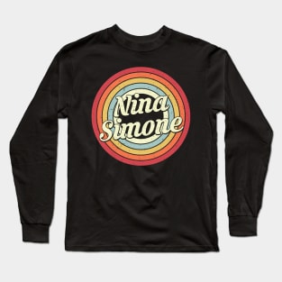 Nina Proud Name Retro Rainbow Tribute Long Sleeve T-Shirt